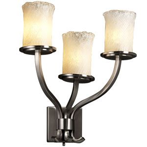 Veneto Luce Sonoma 3 Light Wall Sconce by Justice Design Group - Starlight Lighting USA and Canada